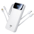 Portable Charger 10000mAh Power Bank with Built in Cable, (22.5W Output + 18W Input) ,Compatible with IPhone and Samsung's Fast Charging LCD Display Battery Pack