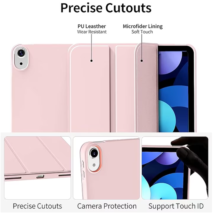 Aioneus iPad Case Compatible with iPad (A16) 11th Generation 11 Inch (2025), iPad 10th Generation 10.9 Inch (2022), with Auto Wake/Sleep, Tri-fold Stand Smart Case, Light Blue/purple/Pink