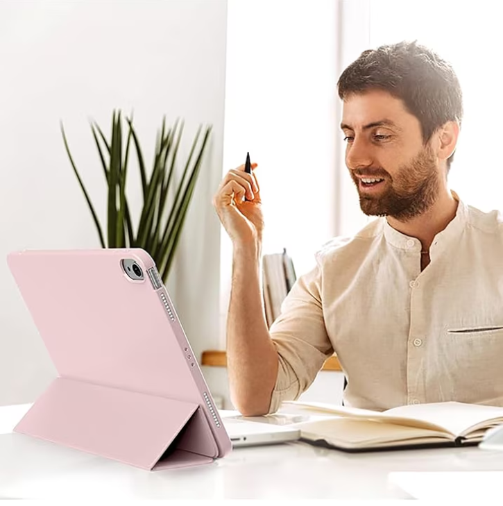 Aioneus iPad Case Compatible with iPad (A16) 11th Generation 11 Inch (2025), iPad 10th Generation 10.9 Inch (2022), with Auto Wake/Sleep, Tri-fold Stand Smart Case, Light Blue/purple/Pink