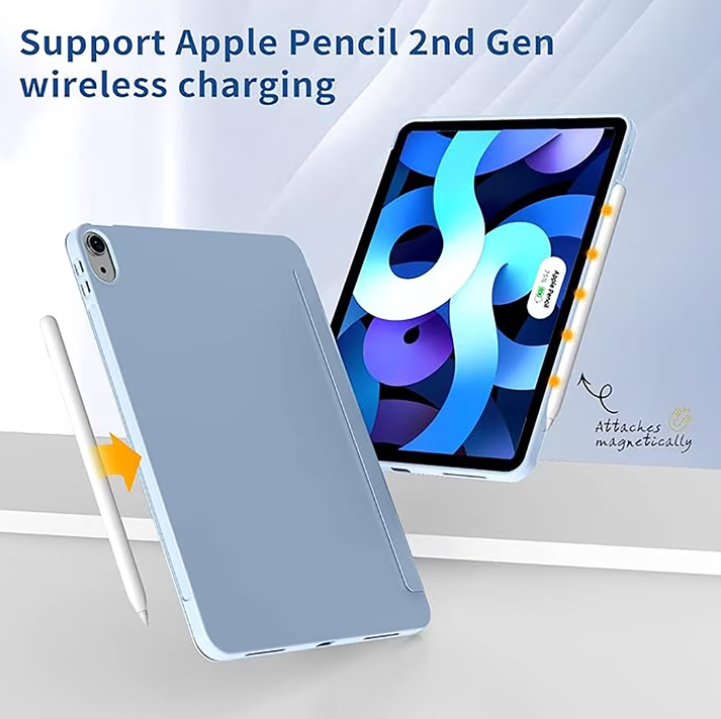Aioneus iPad Case Compatible with iPad (A16) 11th Generation 11 Inch (2025), iPad 10th Generation 10.9 Inch (2022), with Auto Wake/Sleep, Tri-fold Stand Smart Case, Light Blue/purple/Pink