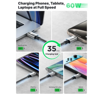 Aioneus USB C to USB C Cable [3 Pack 3/6/10FT] Type C Charging Cord 60W Fast C to C Charger Cable Compatible with iPhone 16/15/MacBook/Samsung Galaxy, Gray