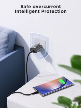 Aioneus USB C Super Fast Wall Charger 25W Type C Charger Fast Charging Block with 6FT Braided USB C Cable, Black